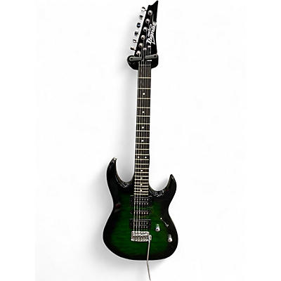Used Ibanez GRX70QA Green Solid Body Electric Guitar