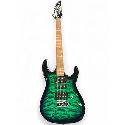 Used Ibanez GRX70QA Green Solid Body Electric Guitar