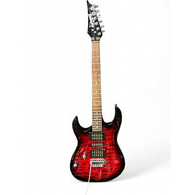 Used Ibanez GRX70QA Left Handed Sunburst Electric Guitar