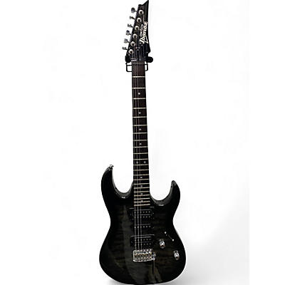 Ibanez Used Ibanez GRX70QA Trans Black Solid Body Electric Guitar