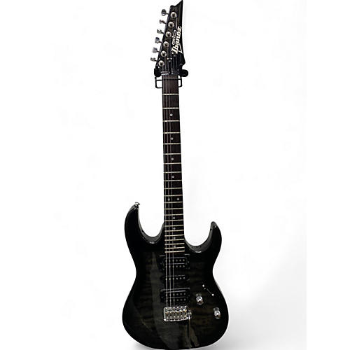 Ibanez Used Ibanez GRX70QA Trans Black Solid Body Electric Guitar Trans Black