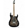 Used Ibanez GRX70QA Trans Black Solid Body Electric Guitar Trans Black