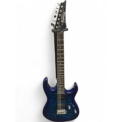 Used Ibanez GRX70QA Trans Blue Solid Body Electric Guitar