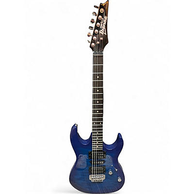 Used Ibanez GRX70QA Trans Blue Solid Body Electric Guitar