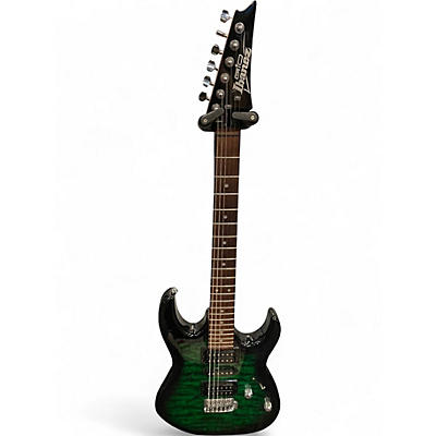 Used Ibanez GRX70QA Trans Green Solid Body Electric Guitar
