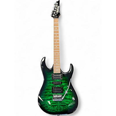 Used Ibanez GRX70QA Trans Green Solid Body Electric Guitar