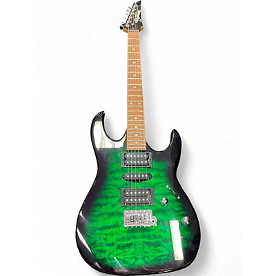 Used Ibanez GRX70QA Trans Green Solid Body Electric Guitar