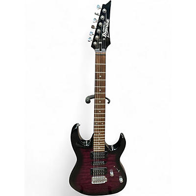 Used Ibanez GRX70QA Trans Purple Solid Body Electric Guitar