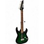 Used Ibanez GRX70QA Transparent Green Burst Solid Body Electric Guitar Transparent Green Burst