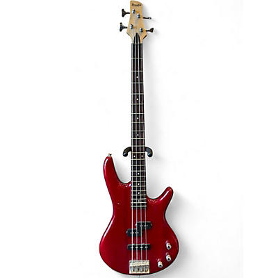 Used Ibanez GSR190 Trans Red Electric Bass Guitar