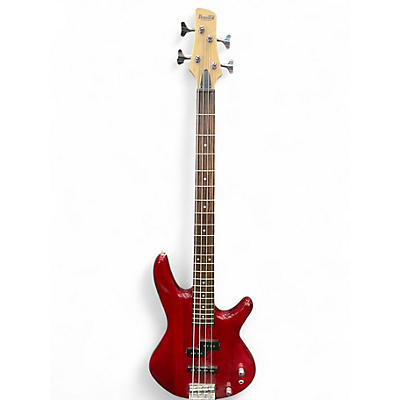 Used Ibanez GSR190 Trans Red Electric Bass Guitar
