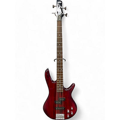 Used Ibanez GSR200 Trans Red Electric Bass Guitar