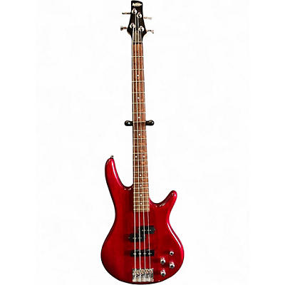 Used Ibanez GSR200 Trans Red Electric Bass Guitar