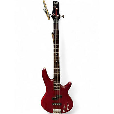 Used Ibanez GSR200 Trans Red Electric Bass Guitar