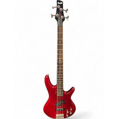 Used Ibanez GSR200 Transparent Red Electric Bass Guitar