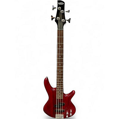 Used Ibanez GSR200 Transparent red Electric Bass Guitar
