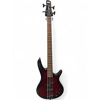 Used Ibanez GSR200SM Crimson Red Trans Electric Bass Guitar