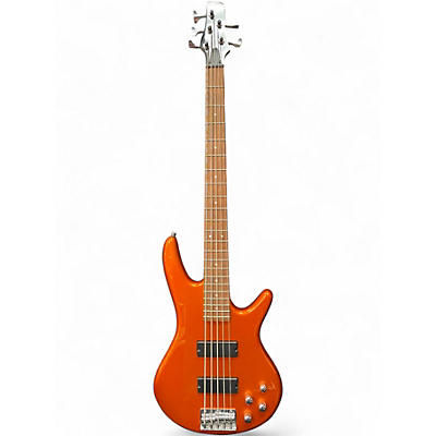 Used Ibanez GSR205 5 String Metallic Orange Electric Bass Guitar