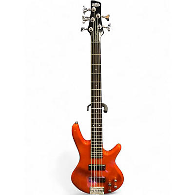Used Ibanez GSR205 5 String Metallic Orange Electric Bass Guitar
