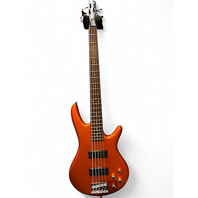 Used Ibanez GSR205 5 String Metallic Orange Electric Bass Guitar