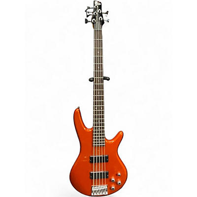 Used Ibanez GSR205 5 String Metallic Orange Electric Bass Guitar