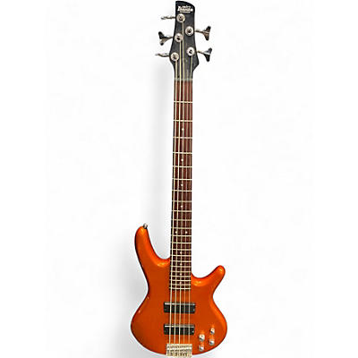 Used Ibanez GSR205 5 String Orange Electric Bass Guitar