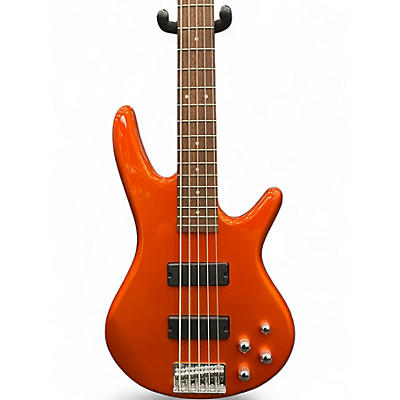 Used Ibanez GSR205 5 String Orange Electric Bass Guitar