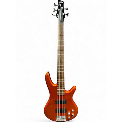 Used Ibanez GSR205 5 String Orange Metallic Electric Bass Guitar
