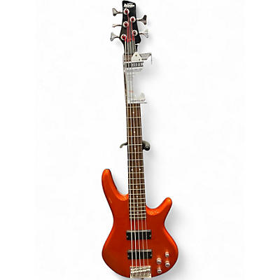 Used Ibanez GSR205 5 String Roadster Orange Metallic Electric Bass Guitar