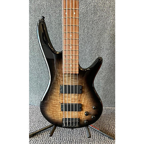 Ibanez Used Ibanez GSR205SM 5 String Natural Gray Burst Electric Bass Guitar Natural Gray Burst