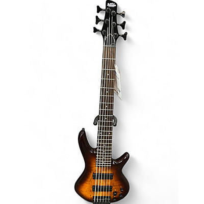 Ibanez Used Ibanez GSR206 6 String Burl Burst Electric Bass Guitar