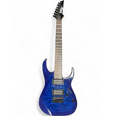 Used Ibanez Gio 7-String Trans Blue Solid Body Electric Guitar