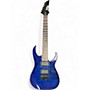 Used Ibanez Gio 7-String Trans Blue Solid Body Electric Guitar Trans Blue