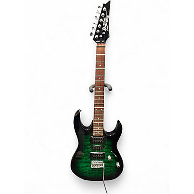 Used Ibanez Gio Ax Trans Green Solid Body Electric Guitar