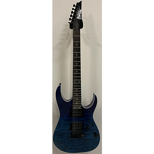 Ibanez Used Ibanez Gio GRG120QASP Quilted Blue Fade Solid Body Electric Guitar Quilted Blue Fade