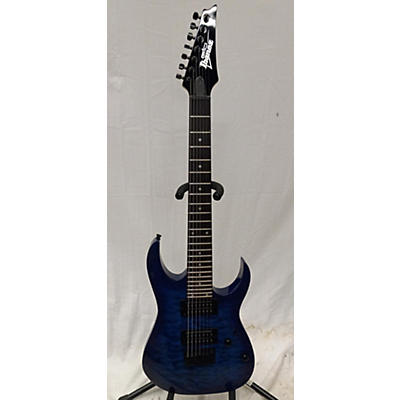 Ibanez Used Ibanez Gio GRG7221QA Trans Blue Solid Body Electric Guitar