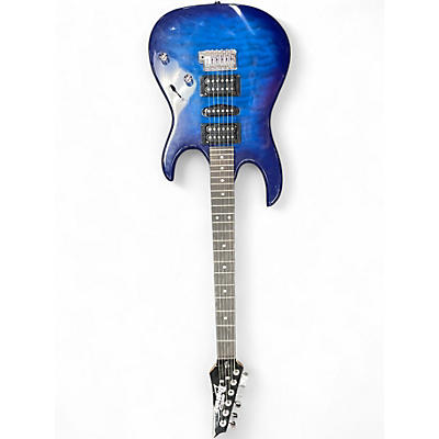 Used Ibanez Grx70qa Blue Solid Body Electric Guitar