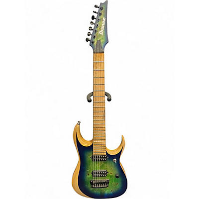 Used Ibanez IRON LABEL RGDIX7MPB Trans Blue Solid Body Electric Guitar