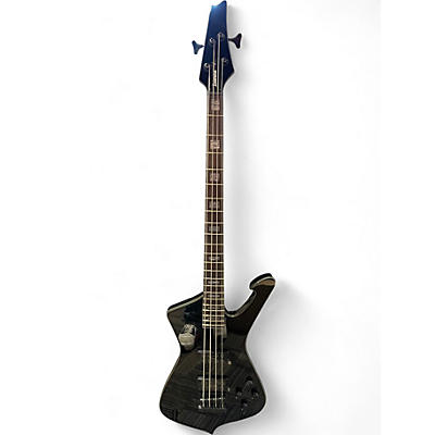 Used Ibanez Iceman Bass Black Electric Bass Guitar