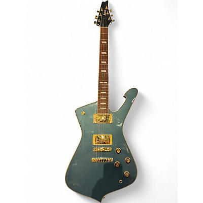 Used Ibanez Iceman IC420 Ice Blue Metallic Solid Body Electric Guitar