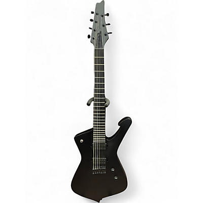 Used Ibanez Iceman Iron Label 7str Flat Black Solid Body Electric Guitar