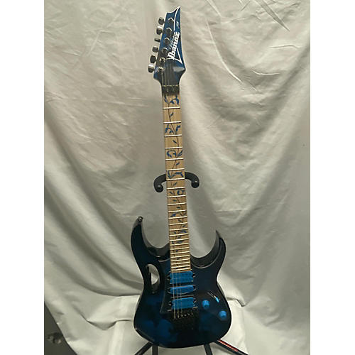 Ibanez Used Ibanez JEM777 Steve Vai Signature Blue Floral Solid Body Electric Guitar blue floral