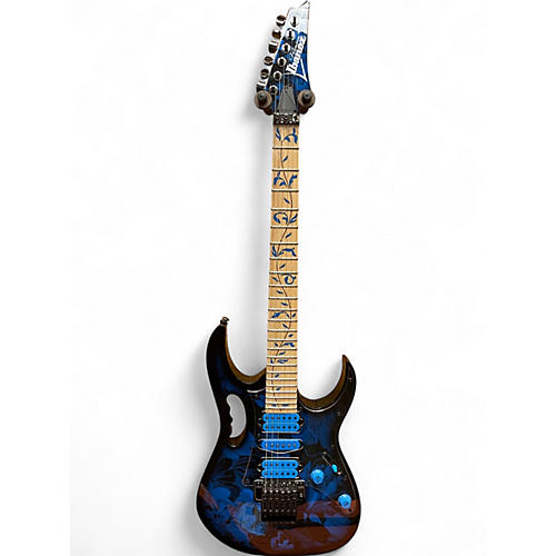 Used Ibanez JEM77FP Steve Vai Signature Blue Floral Pattern Solid Body Electric Guitar Blue Floral Pattern
