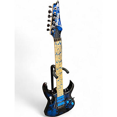 Used Ibanez JEM77FP Steve Vai Signature Blue to Black Fade Solid Body Electric Guitar
