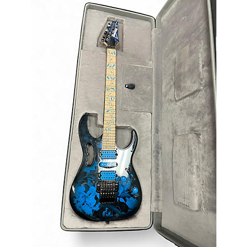 Used Ibanez JEM77P BLUE FLORAL Solid Body Electric Guitar BLUE FLORAL