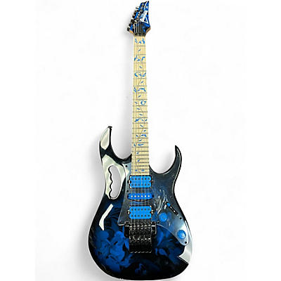Used Ibanez JEM77P Steve Vai Signature BLUE FLORAL PATTERN Solid Body Electric Guitar