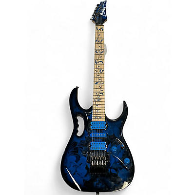 Ibanez Used Ibanez JEM77P Steve Vai Signature Blue Floral Pattern Solid Body Electric Guitar