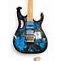 Used Ibanez Used Ibanez JEM77P Steve Vai Signature JEM Premium Series BLUE FLORAL PATTERN Solid Body Electric Guitar BLUE FLORAL PATTERN