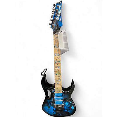 Used Ibanez JEM77P Steve Vai Signature JEM Premium Series BLUE FLORAL Solid Body Electric Guitar