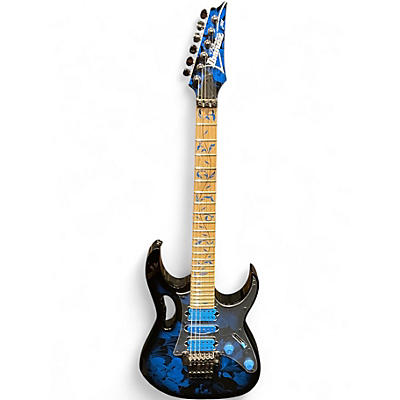 Used Ibanez JEM77P Steve Vai Signature Premium Blue Floral Pattern Solid Body Electric Guitar
